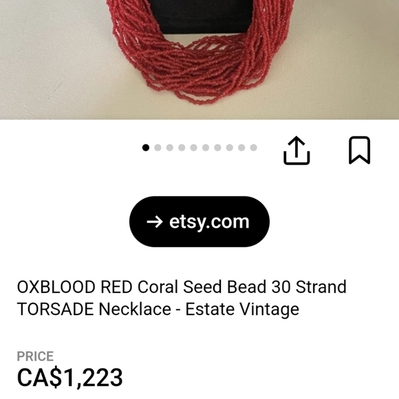 30 strand coral bead necklace - Picture 7 of 7